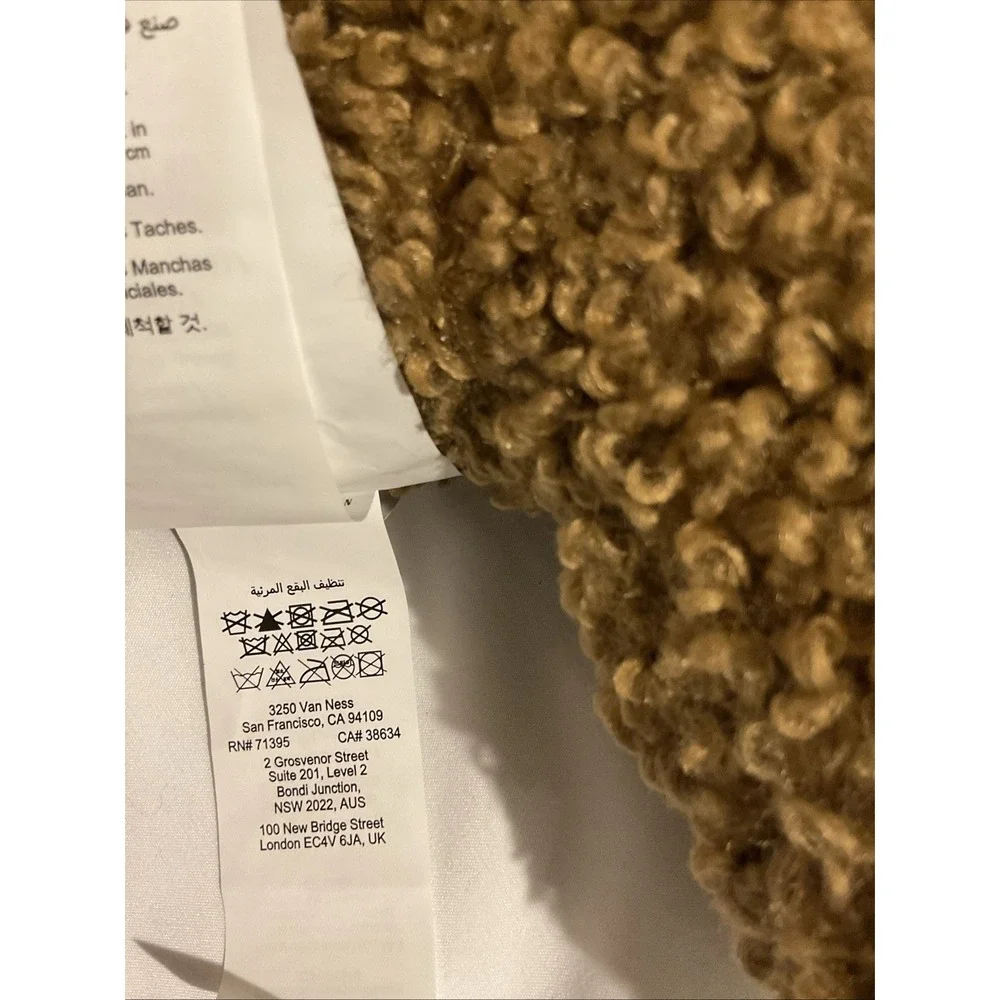 Pottery Barn Mr. Spice Gingerbread Pillow Cozy Plush Teddy Bear Fabric NWT